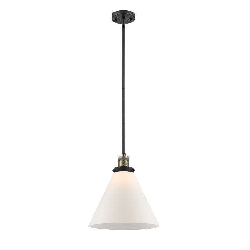 Hardman 1 - Light Single Pendant, Seedy, Black Antique Brass, 10" H x 8" W x 8" D