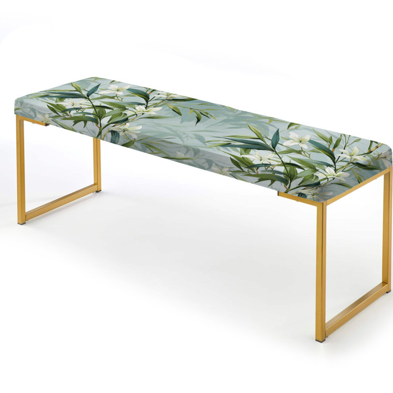 Reckhow - Tropical Upholstered Gold Bench