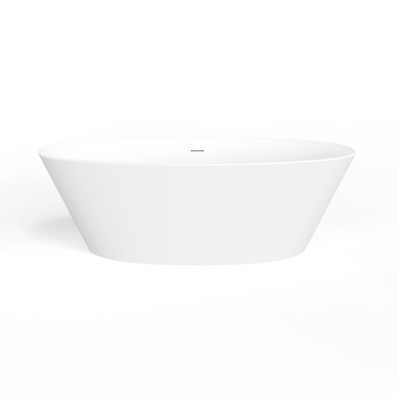 66.9 Inch Freestanding Solid Surface Soaking Bathtub For Bathroom