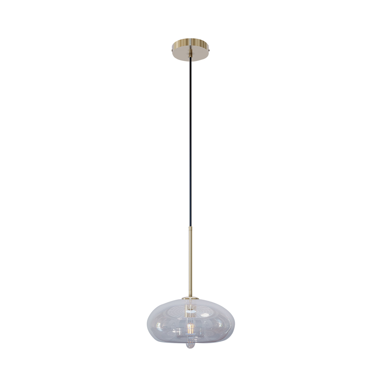 Eathen Single Light Glass Pendant, Clear