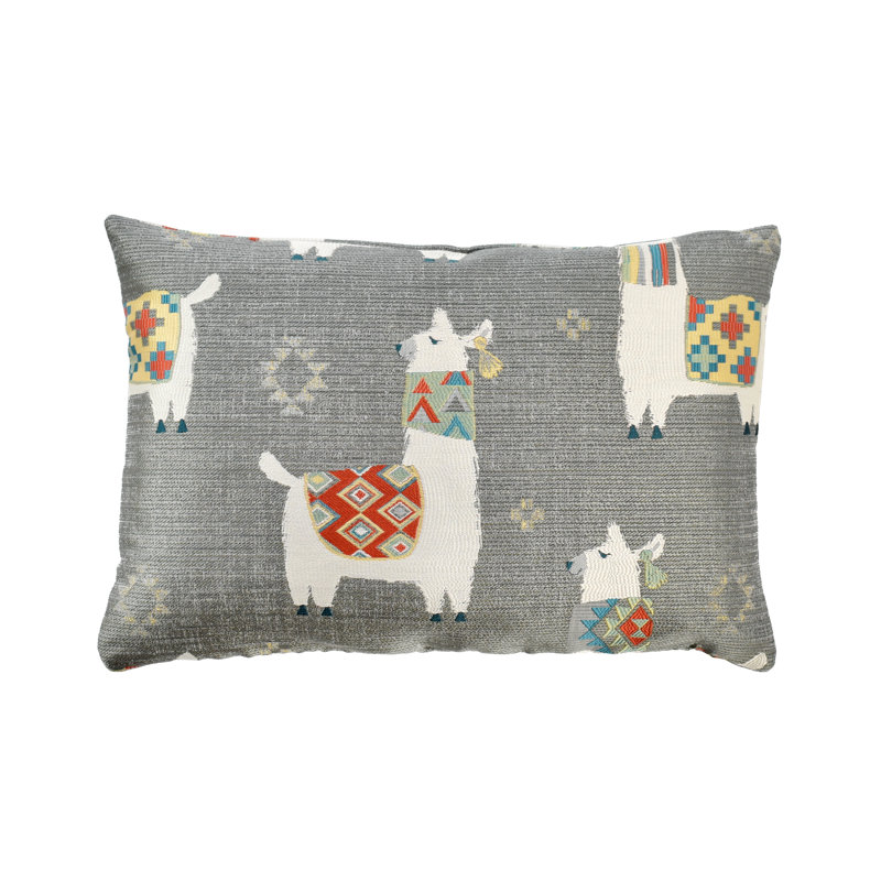 Reversible Throw Pillow, 12" x 18", Slate