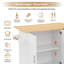 Buendia Kitchen Trolley with 3 Drawers and Storage Cupboards, Foldable Worktop-1588145304