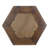 18.5" x 18.5" Hexagon Mirror with Solid Wood Frame, Wall Decor