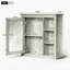 Armoire à pharmacie murale 30 po x 28 po avec miroir, 3 tablettes ouvertes, armoire de rangement moderne-1243911857
