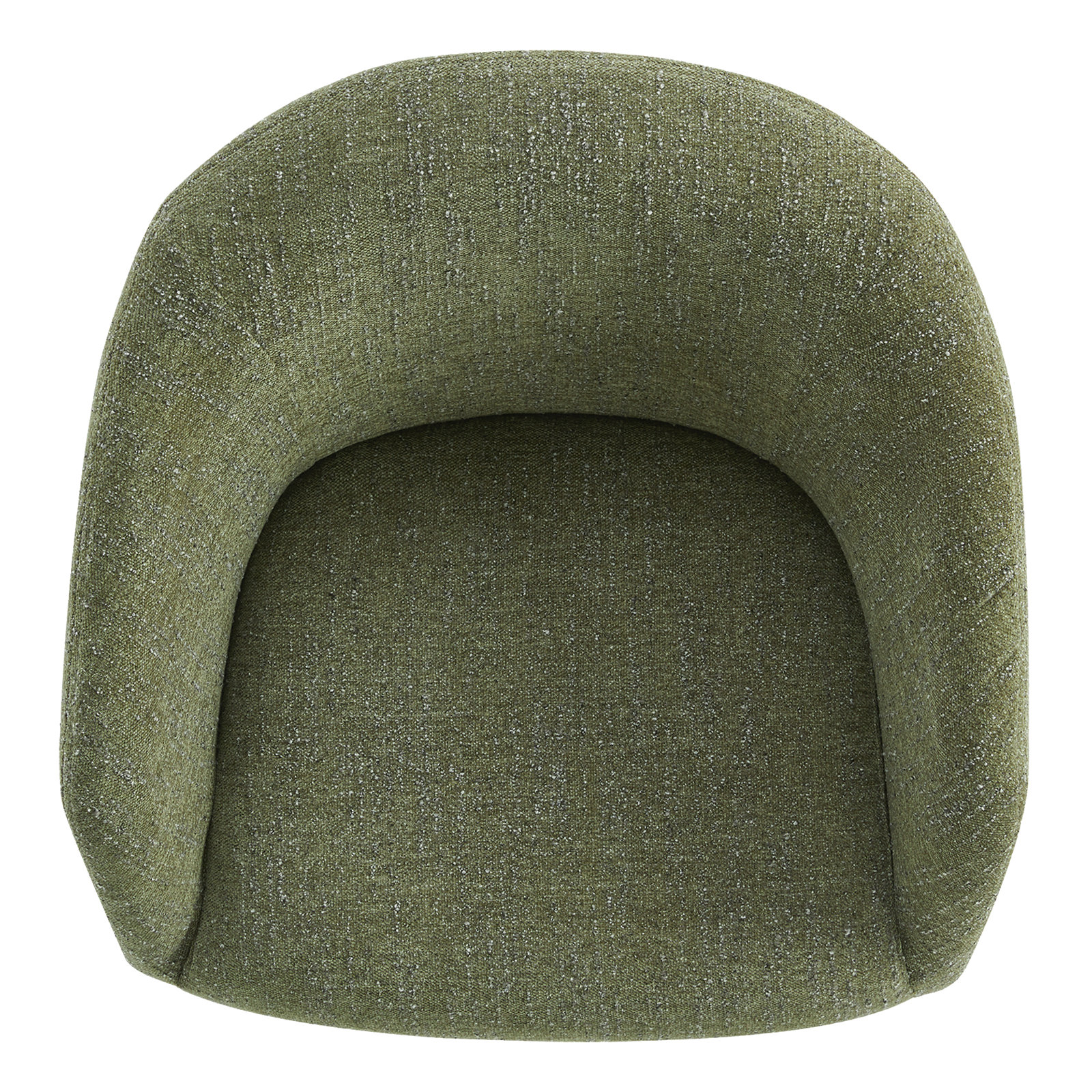 Kyo Swivel Linen Dining Armchair, Mellow Forest Chenille