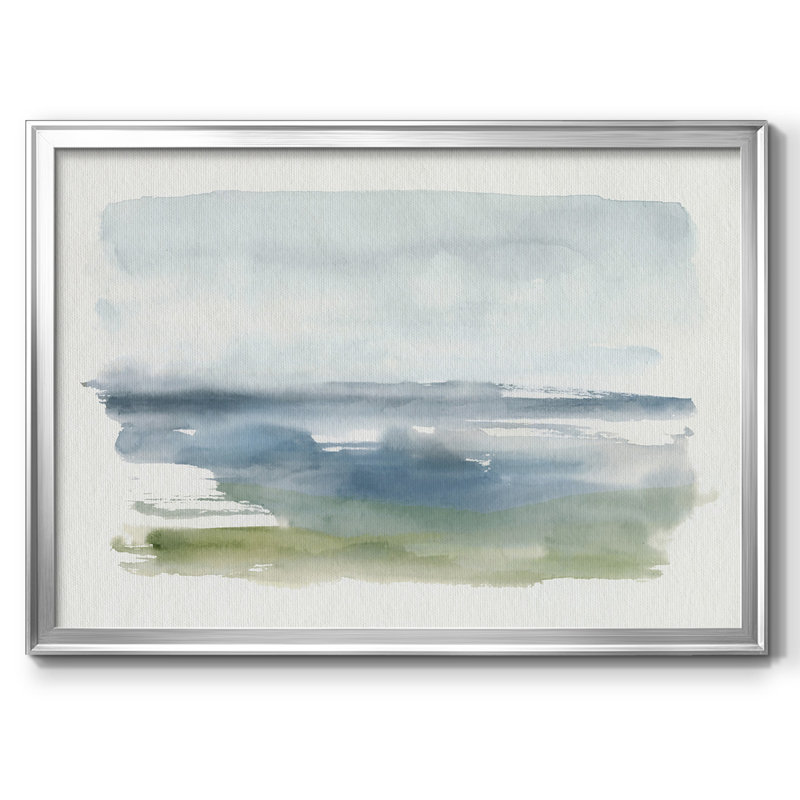 Coastline Splash IV-Framed Gallery Wrapped Canvas, 30" H x 44" W x 1.5" D, Silver