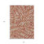 Tapis extérieur lavable floral orange et ivoire 10 pi x 14 pi