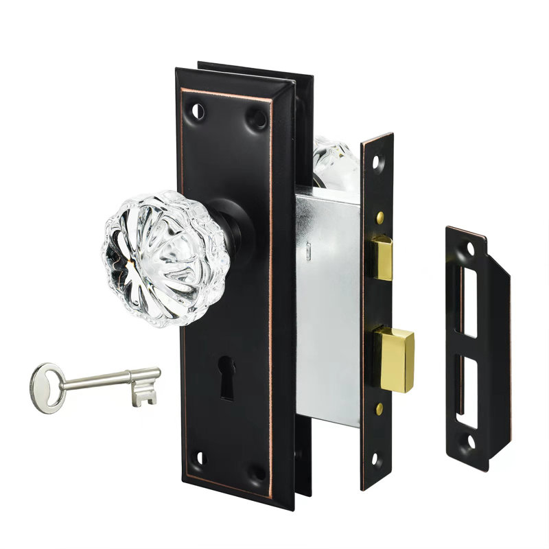 Mortise Keyed Door Knob, Oil Rubbed Bronze