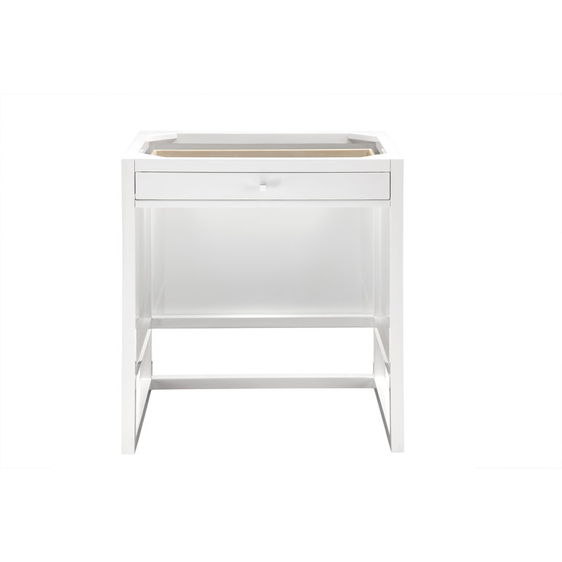 Athens 30'' W Single Bathroom Vanity Base, Glossy White