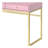 Coleen Pink & Gold Finish Vanity Desk W/Mirror & Jewelry Tray