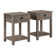 Schlosser Warfel Farmhouse Side Tables with Slatted Lower Shelf