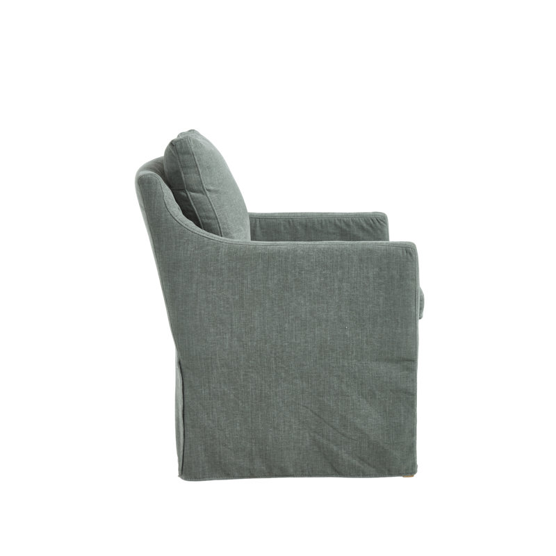 Fauteuil en chenille, Chenille Teal Grey