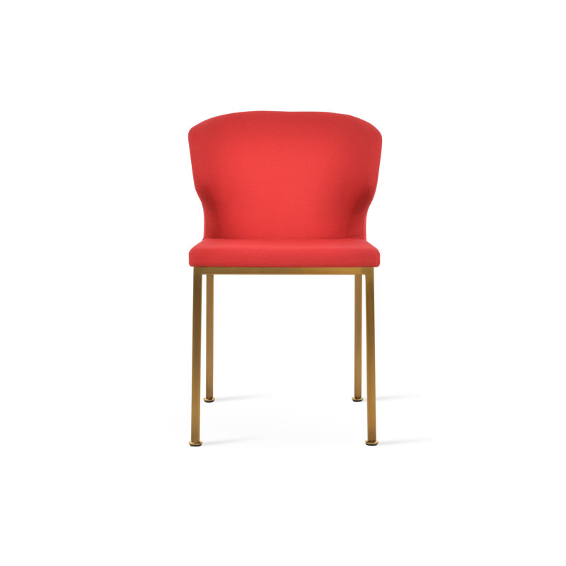 Chaise d'appoint Amed, Laiton, Rouge d’époque
