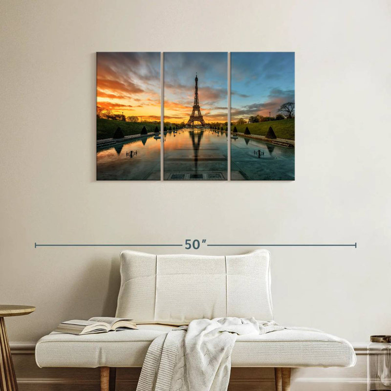 Lilie Reflection Of Eiffel Tower, 24" H x 38" W