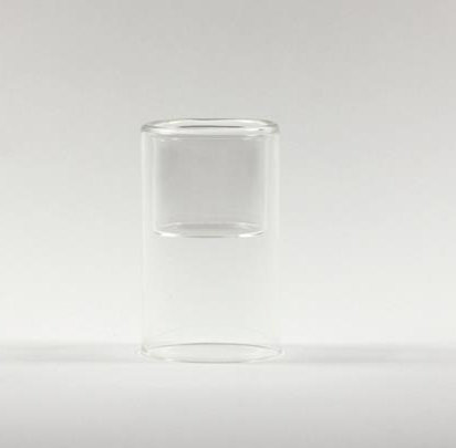 Votive en verre, H 4 po x l 2 po x P 2 po