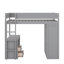 Lit mezzanine en bois avec placards, bureau à 2 tiroirs et armoire-656134520-656134519