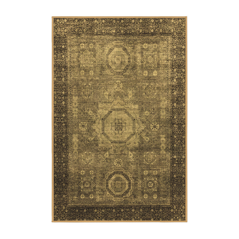 Washable Oriental Indoor Rug, Rectangle 5' x 8'