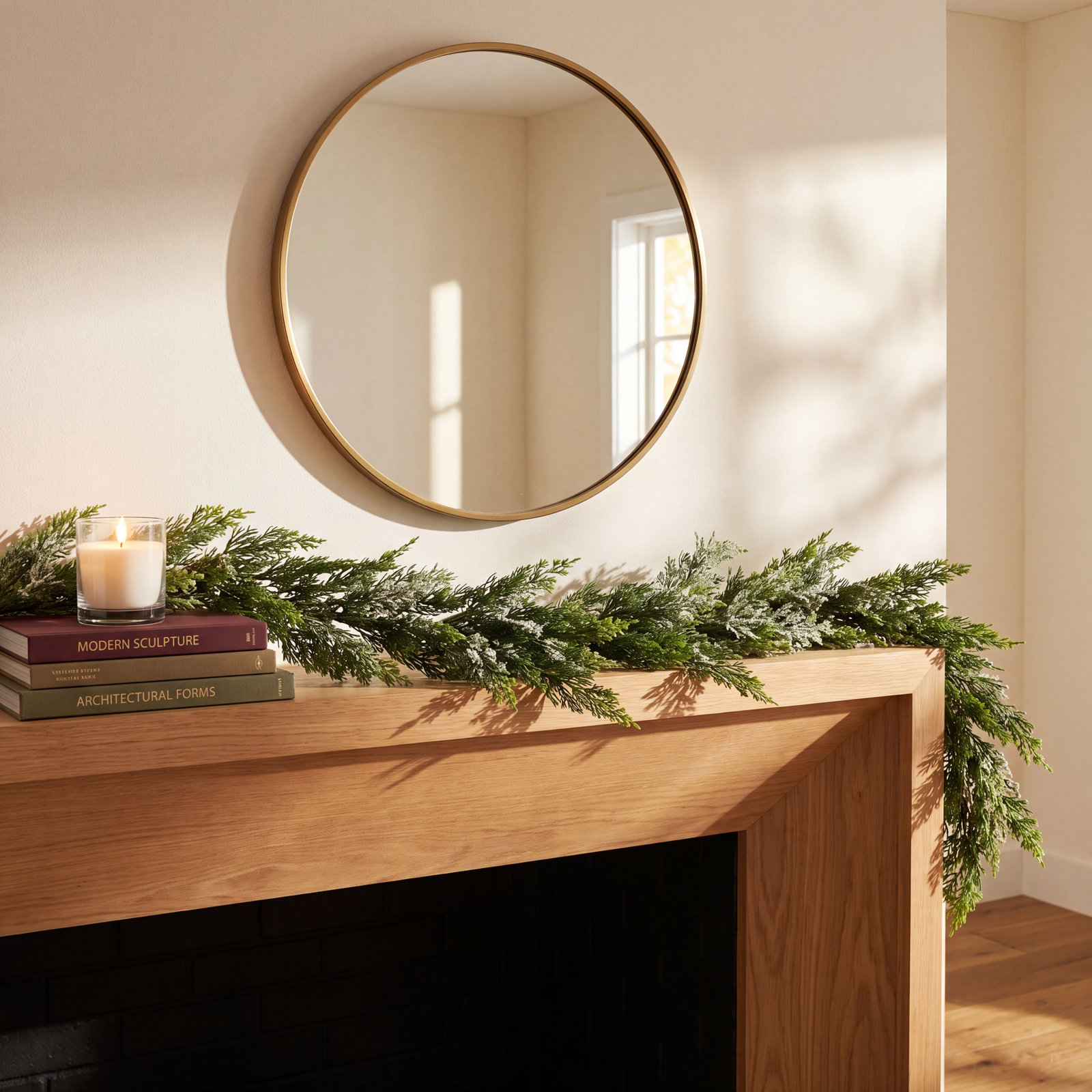 Savelle 72" Artificial Frosted Cedar Garland