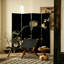 Paravent pliable en aluminium avec toile noire-839705568