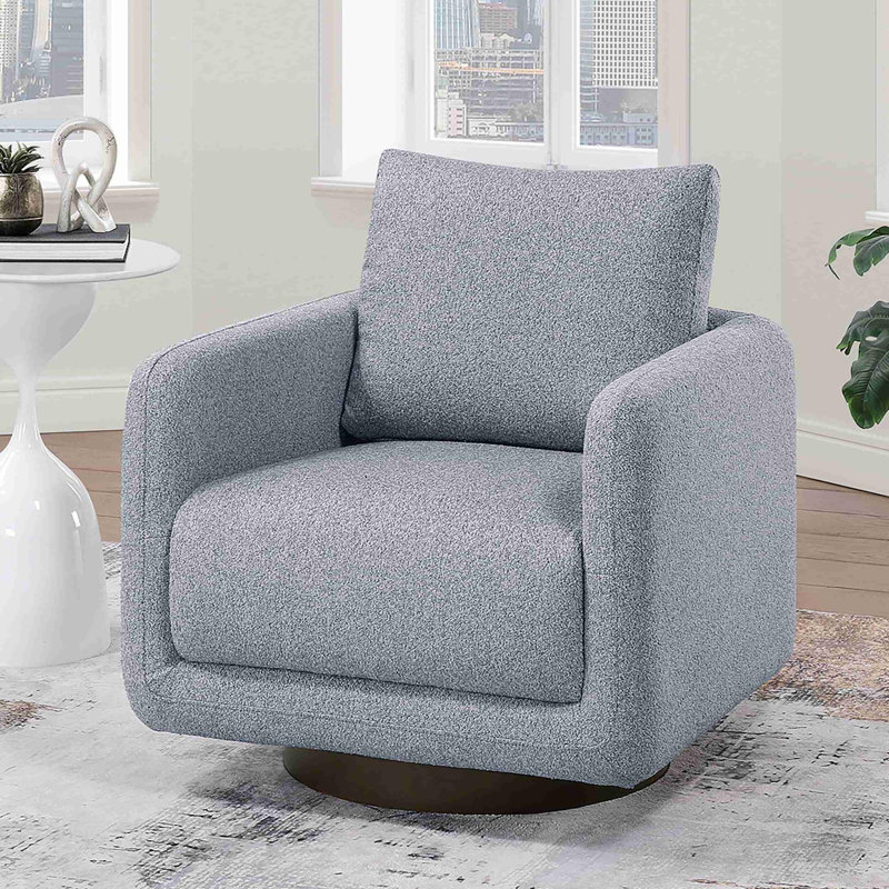 Chaise d'appoint rembourrée moderne pour le salon, Gris