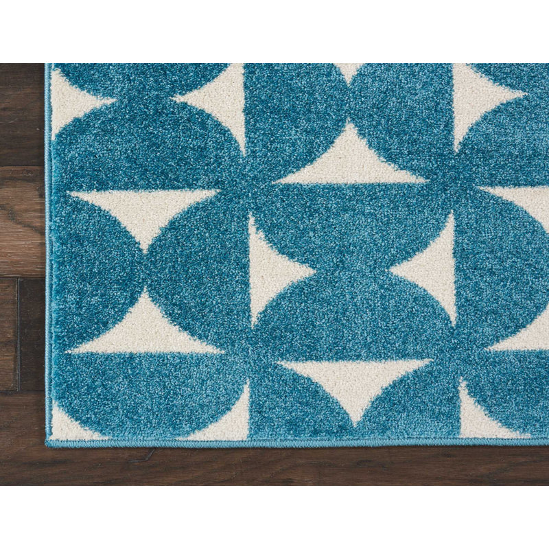 Tapis bleu Cristin Eclectic Bohemian, Rectangle 2 pi 2 po x 3 pi 9 po