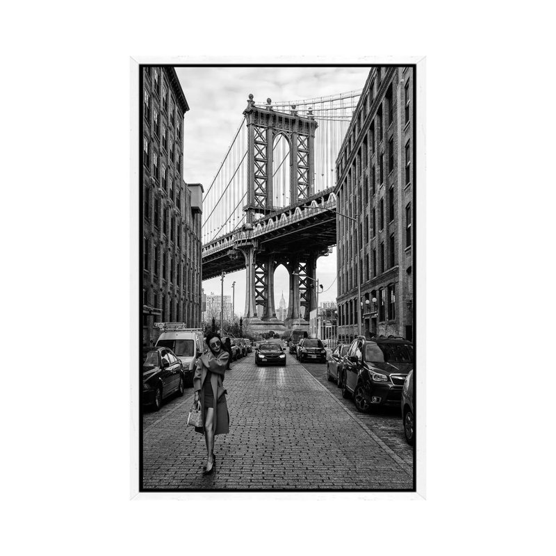 Oblivious by Robert Bolton - Print on Canvas, 66.04cm H x 45.72cm W x 3.81cm D, White Floater Framed