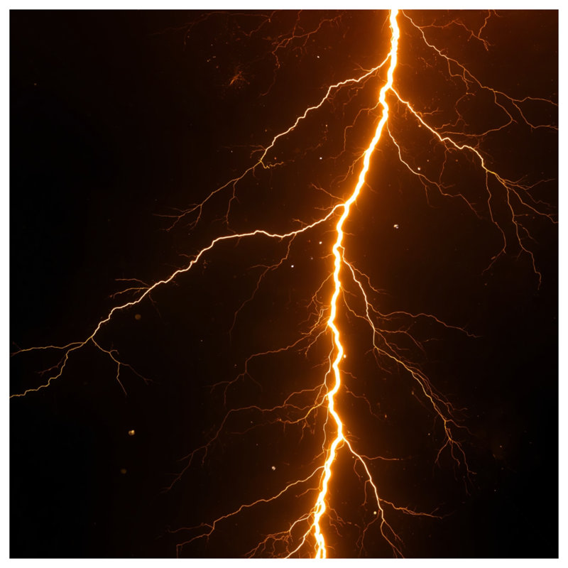 Coussins lumineux Bright Lightning Bolt, 14 x 14 inches