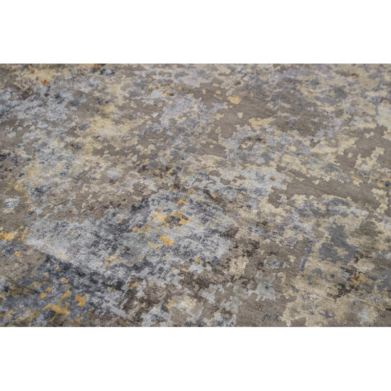 Himalayan Abstract Area Rug in Beige, Rectangle 12'3" x 15'3"