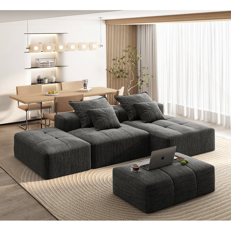 Canapé modulaire surdimensionné Modern, Noir