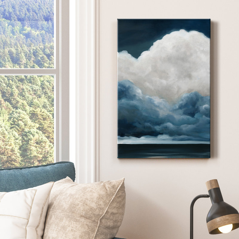 Les nuages au-dessus - impression, H 12 po x l 8 po x P 1 po, Toile tendue, Pas de tapis