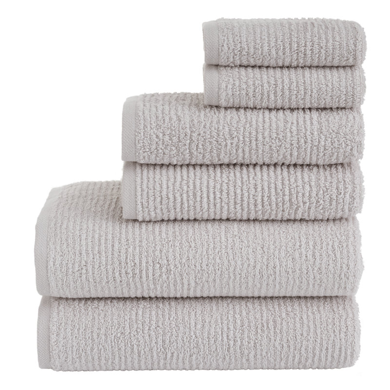 Ensemble de serviettes de bain en coton turc 6 pièces Douglas, Rock