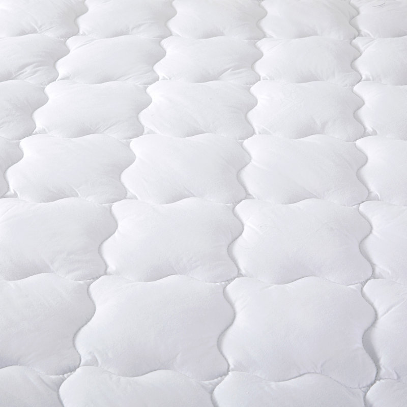 Queen White Cotton Down Alternative Waterproof Mattress Pad