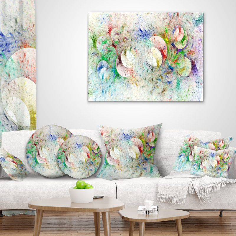 Coussin lombaire en verre décoratif fractal Abstract