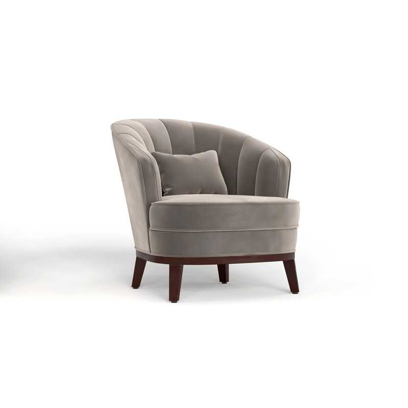 Fauteuil d'appoint rembourré Ava, Gris