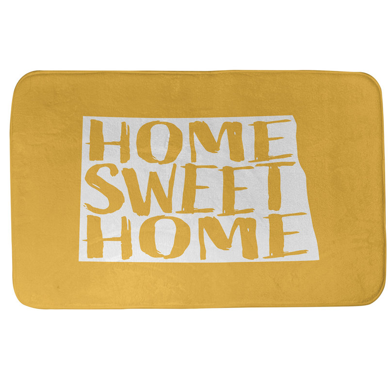 Tapis pour salle de bain north dakota home, l 17 po x L 21 po, Jaune