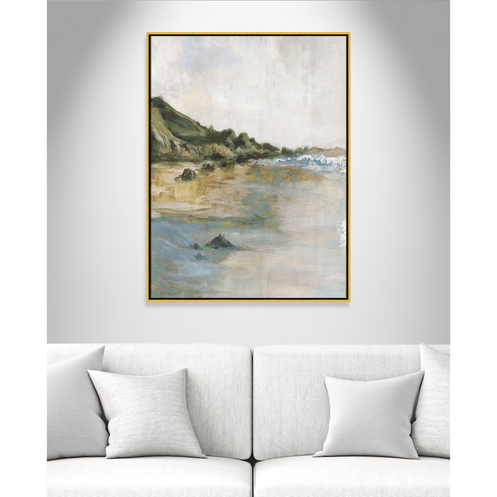 Cordoba "Tide's Edge" Print, 41.5" H x 31.5" W, Gold
