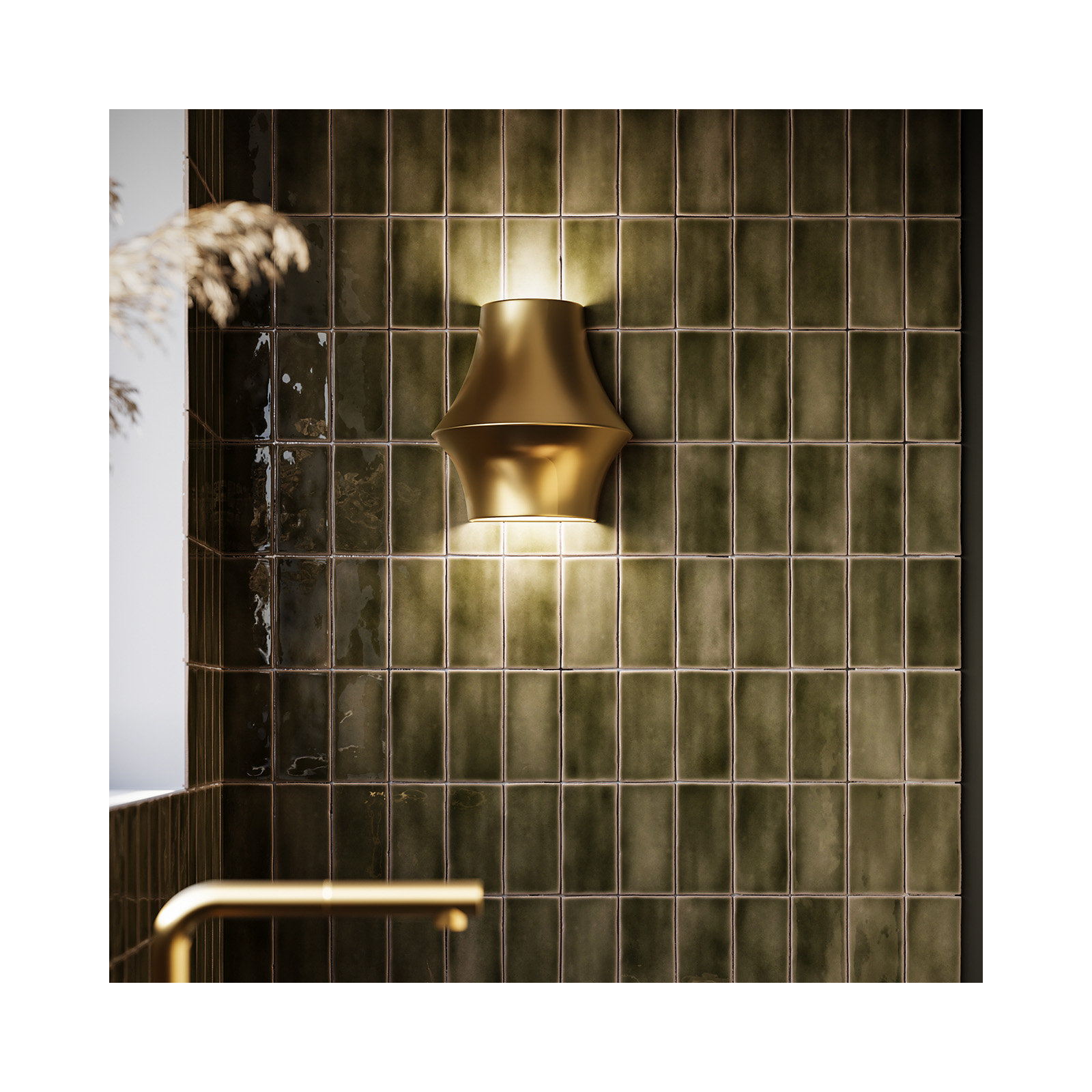 Alexia Single Vanity Light, Brushed Gold