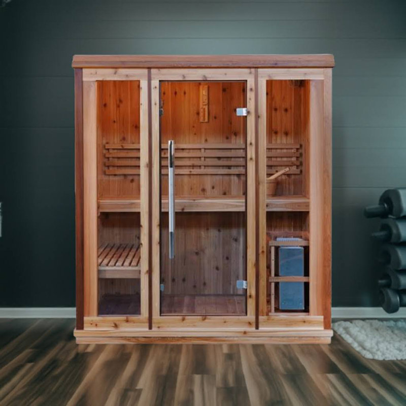 SunRay Saunas 3 - Person Traditional Steam Sauna in Hemlock