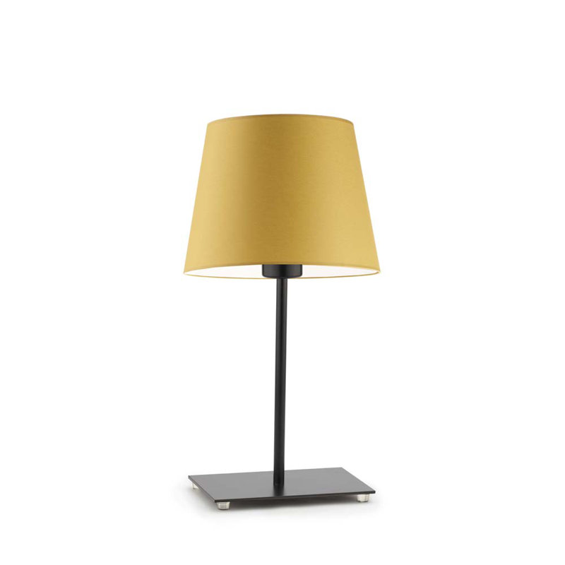 Asaun Metal Table Lamp, Black, Mustard