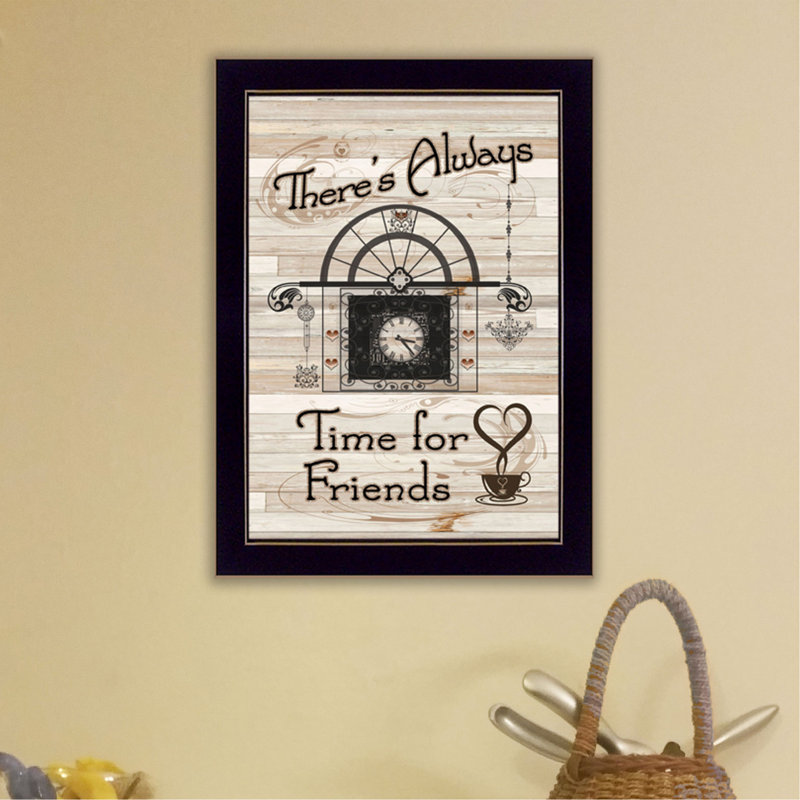 «Time for Friends» par Millwork Engineering, reproduction encadrée prête à accrocher, cadre noir