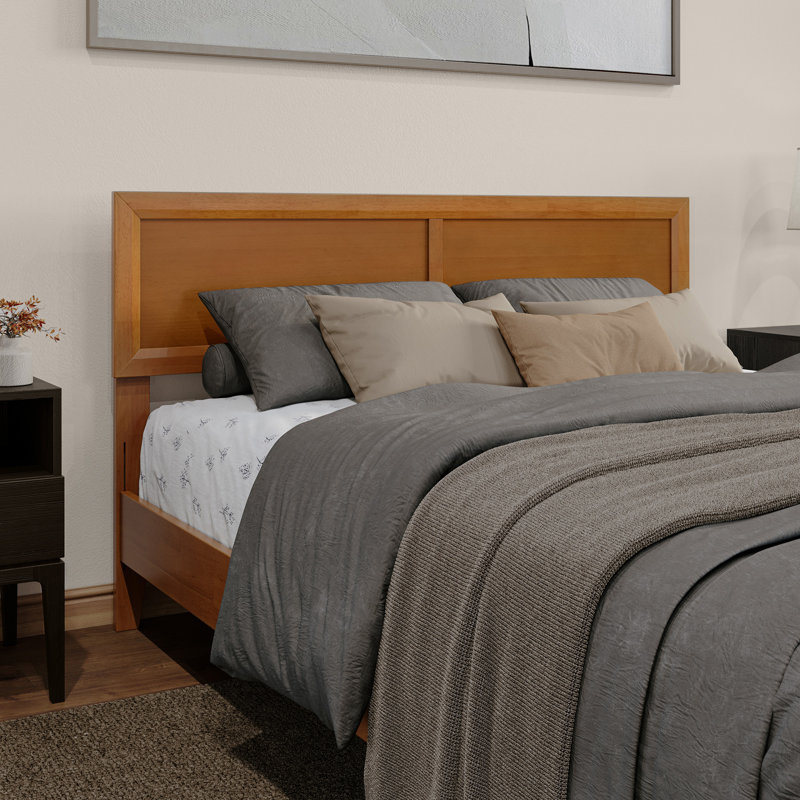 Aryonna Wood Panel Bed, Queen, Light Toffee