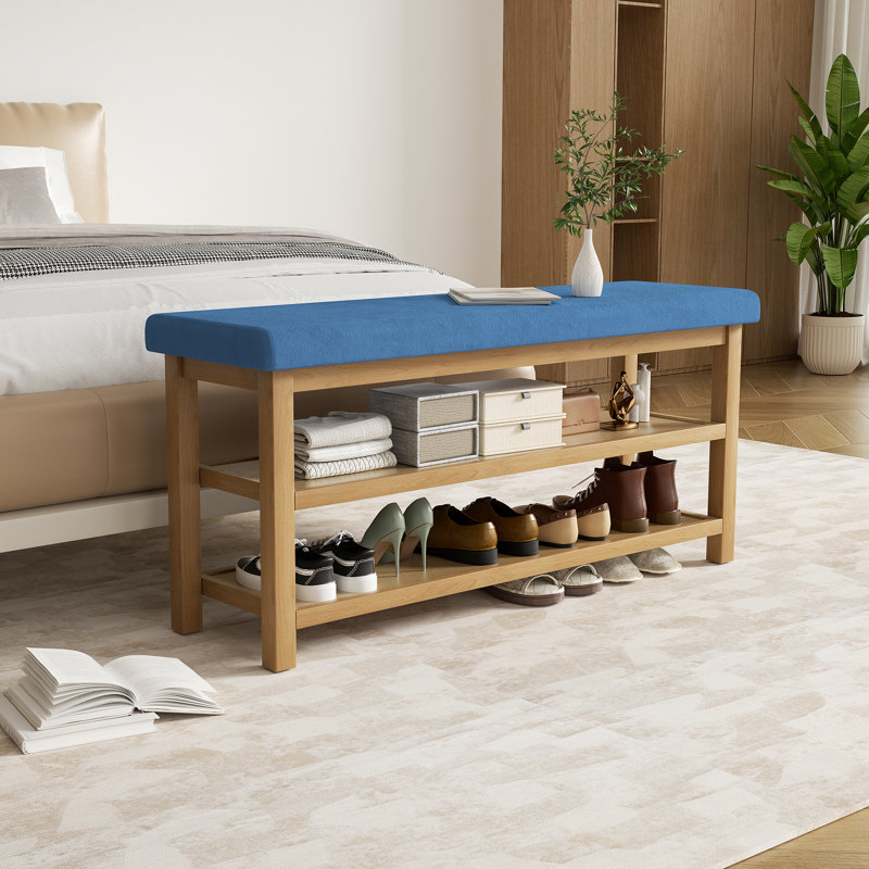 Banc de rangement pour chaussures Elegant, Bleu