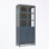 Armoire décorative avec quatre portes et poignées en métal