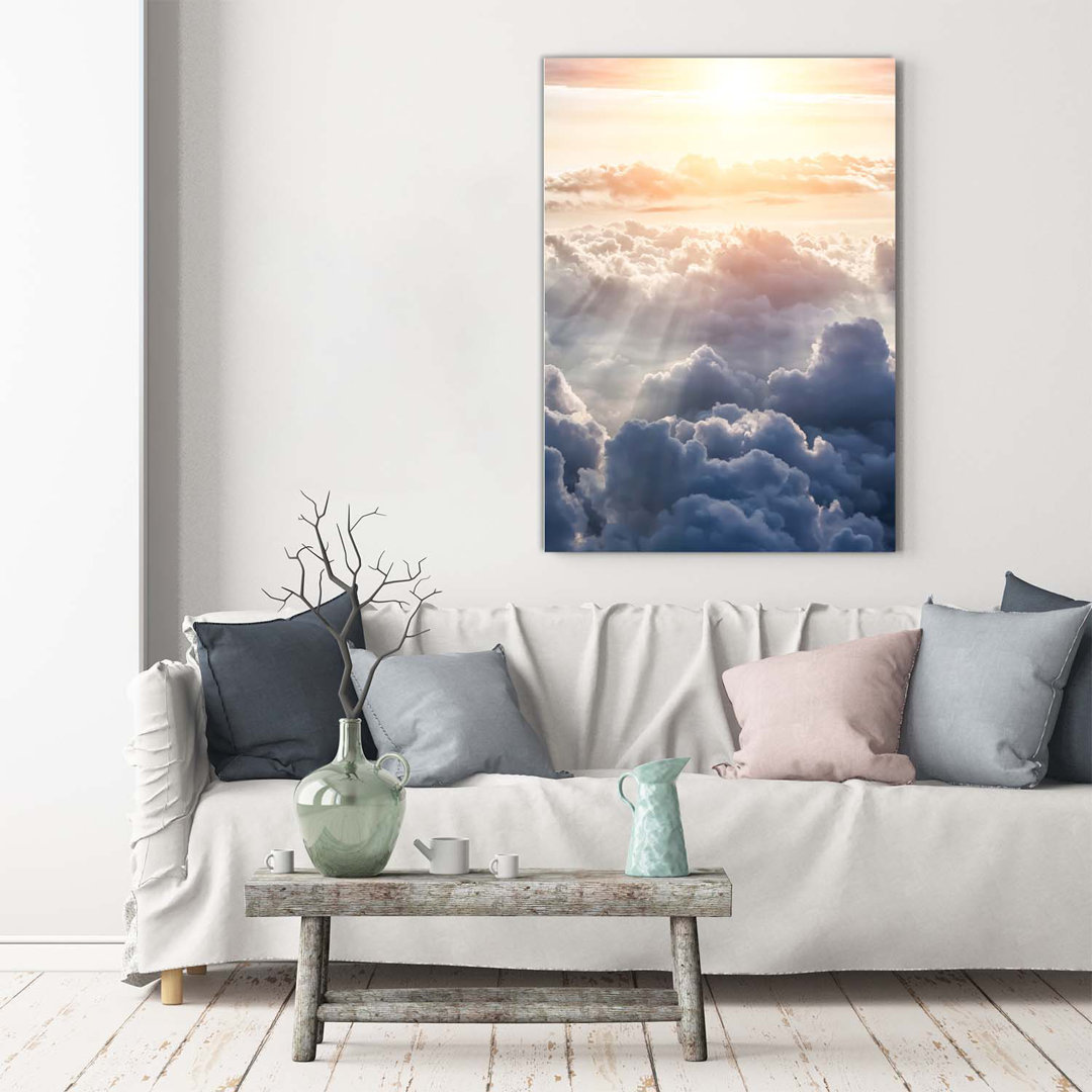 Flug über die Wolken - Kunstdrucke auf Leinwand - Wrapped Canvas