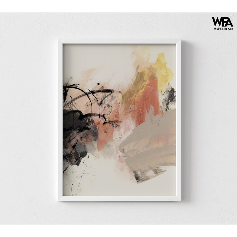 Abstrait orange, art mural orange surdimensionné, art mural abstrait, H 16 po x l 12 po, Brun