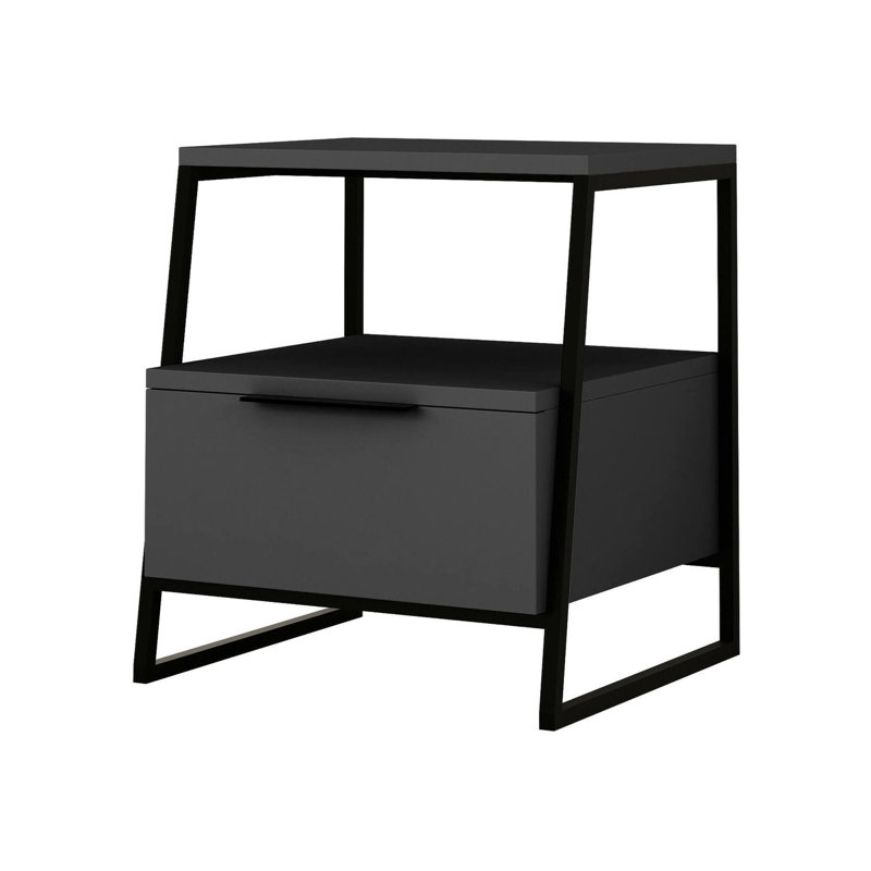Aires Bedside Table, Anthracite