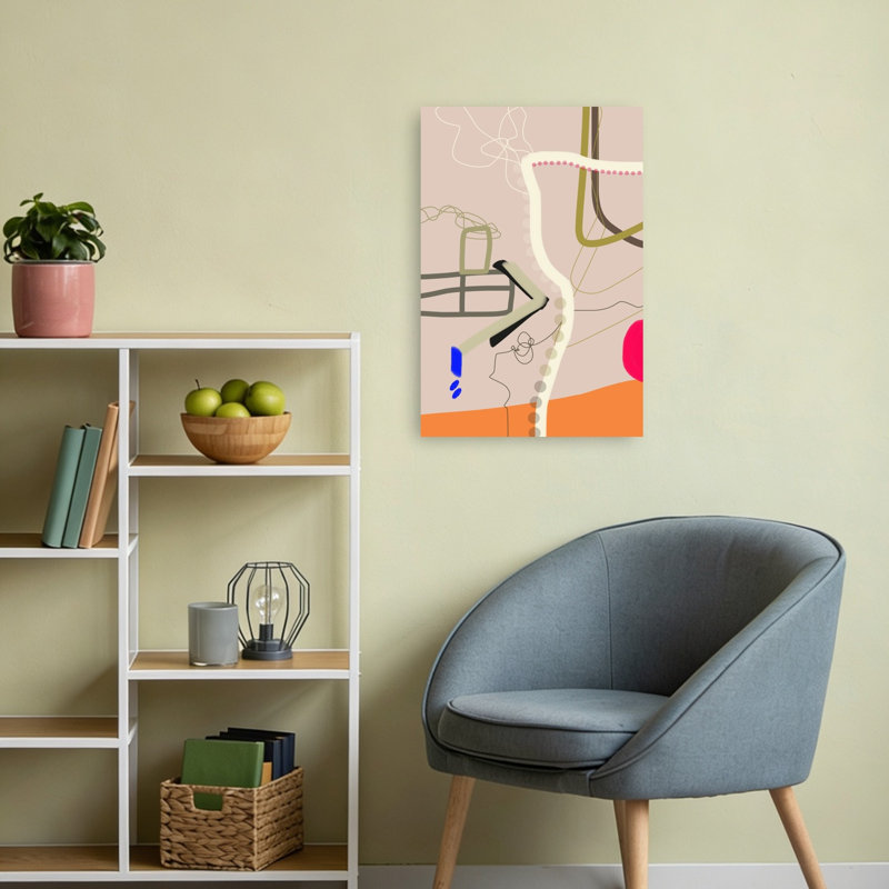 Vibrant Abstract Lines Abstract Colorful Contemporary Wall Art Print, 60.96cm H x 40.64cm W