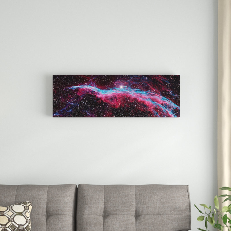 « ngc 6960 (balai à balai), ouest voile du voile nebula », impression sur toile, H 12 po x l 36 po x P 1,5 po