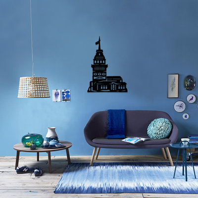 Élégant accessoire mural décoratif en métal, noir, 19,7 po x 27,6 po | Fabrication 100% métal, épaisseur: 0,08 pouce | Conception murale facile à installer, parfaite pour les décors modernes et les espaces de bureau