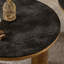 Ensemble de tables basses rondes en bois manufacturé noir Retro